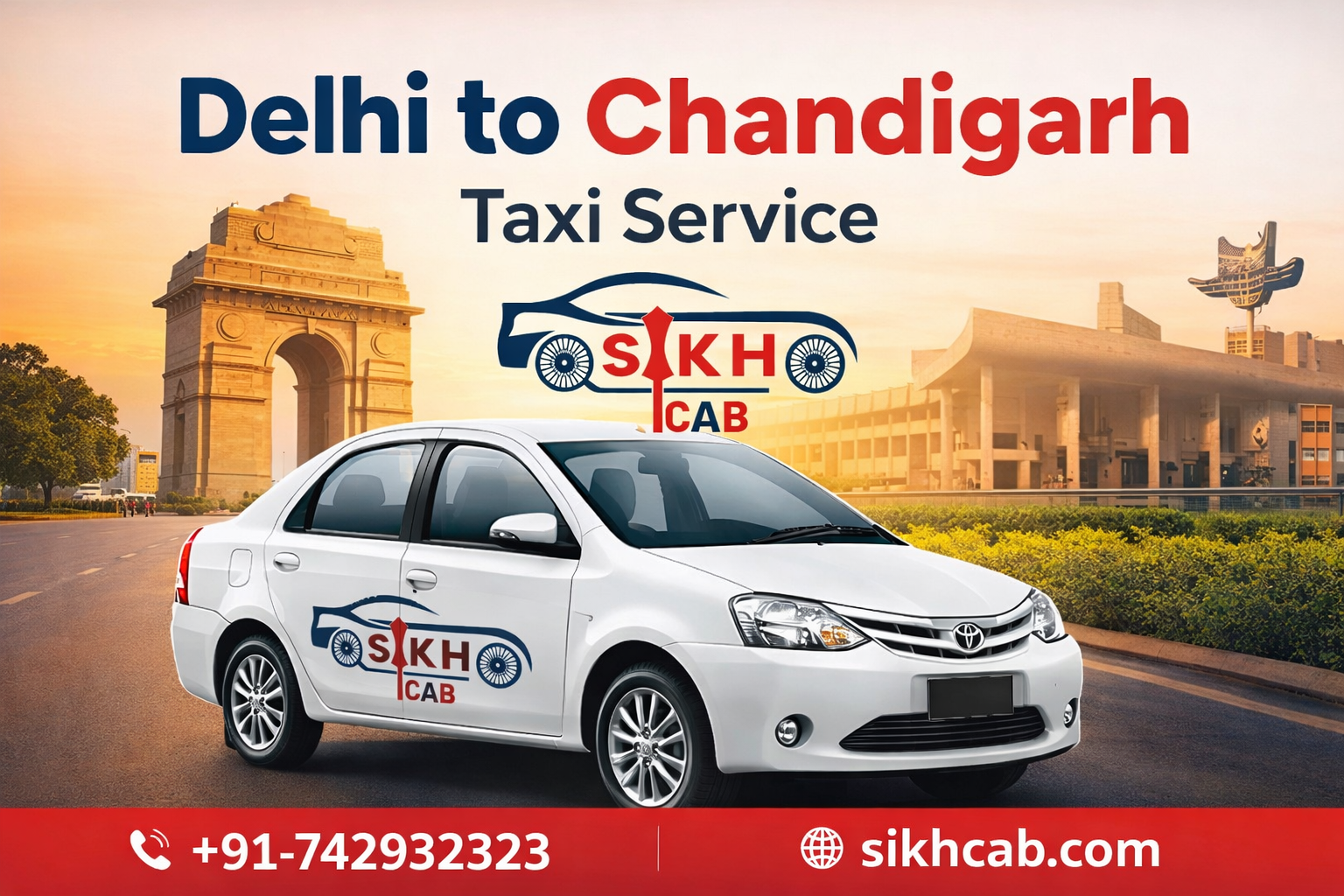 Delhi to Chandigarh Taxi Service – Comfortable, Fast & Reliable Travel