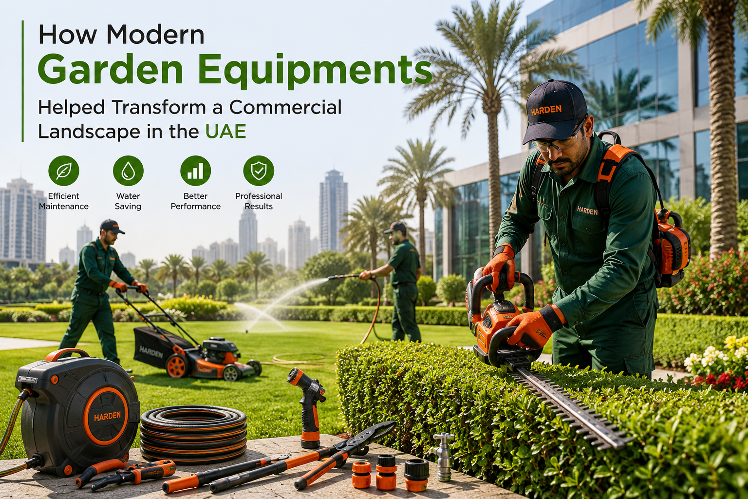 How Modern Garden Equipments Helped Transform a Commercial Landscape in the UAE