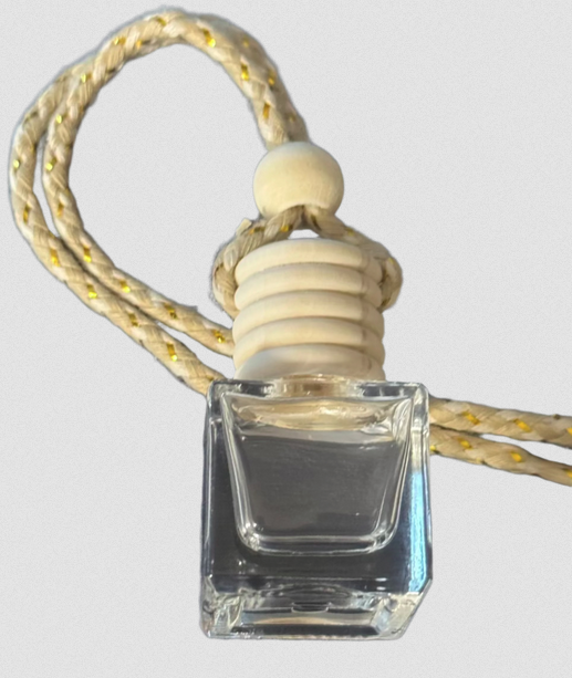 Cheron - 8ml Cube Car Diffuser Bottles w/ Wood Lid