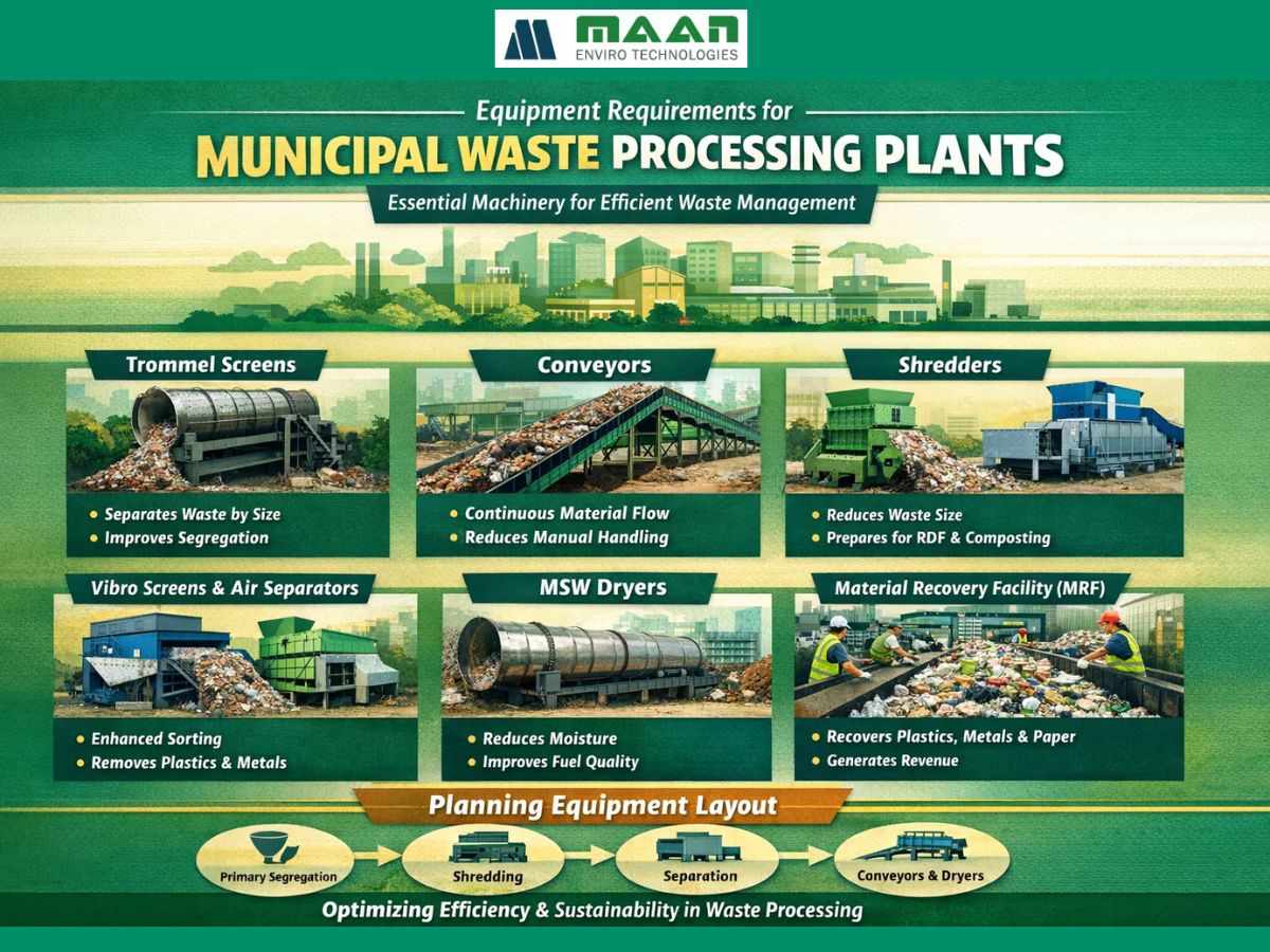 Equipment Requirements for Setting Up Municipal Waste Processing Plants