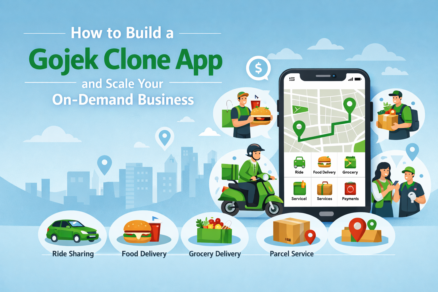 How to Build a Gojek Clone App and Scale Your On-Demand Business