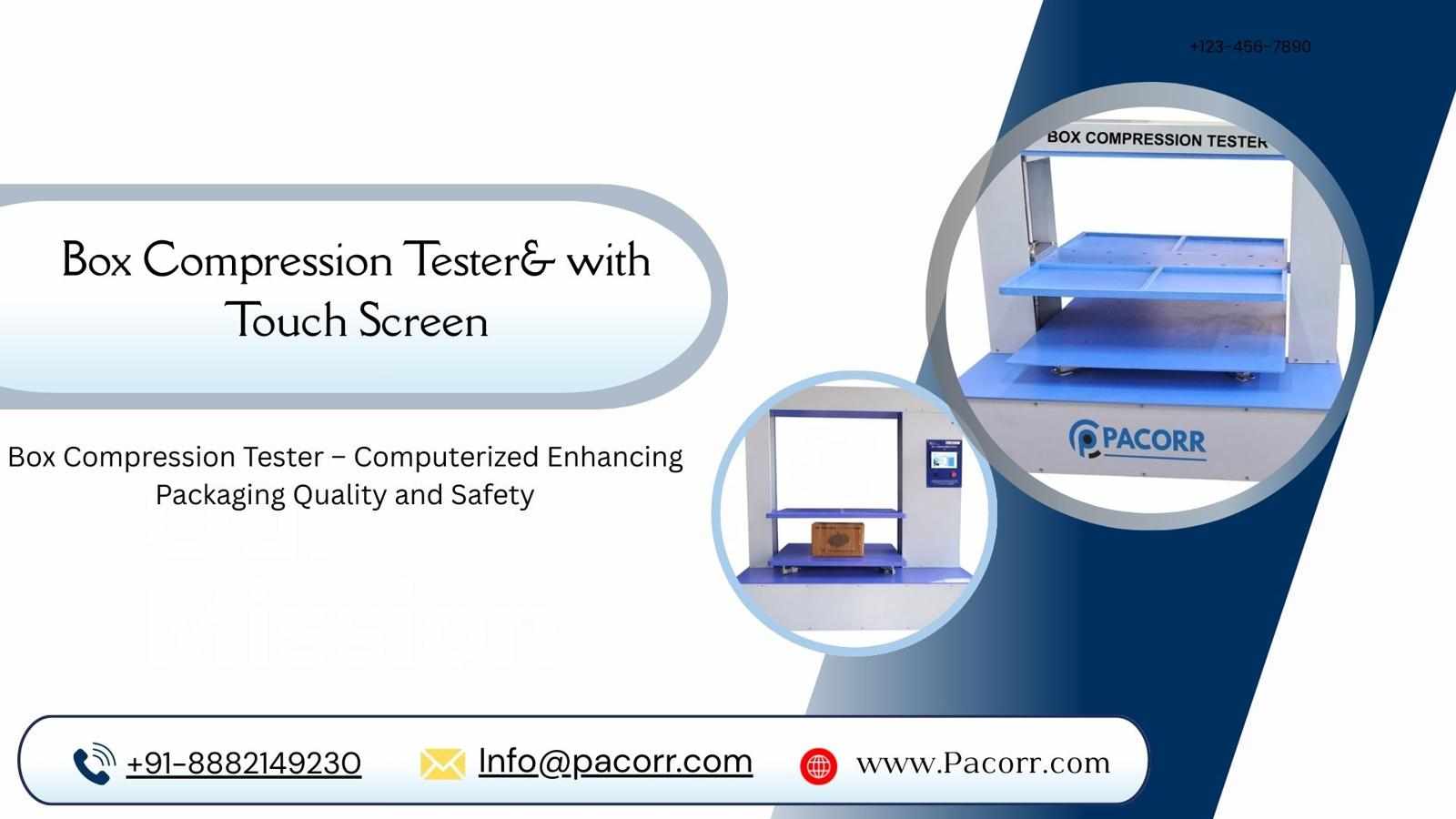 Box Compression Tester – Computerized | Accurate Packaging Strength Testing by Pacorr