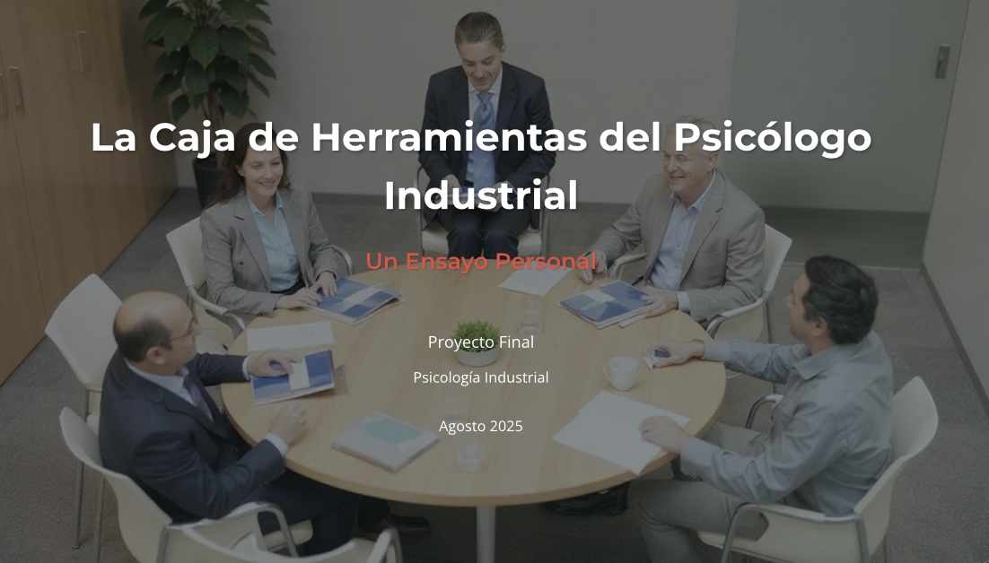 Mi experiencia en la caja de herramientas de psicología industrial