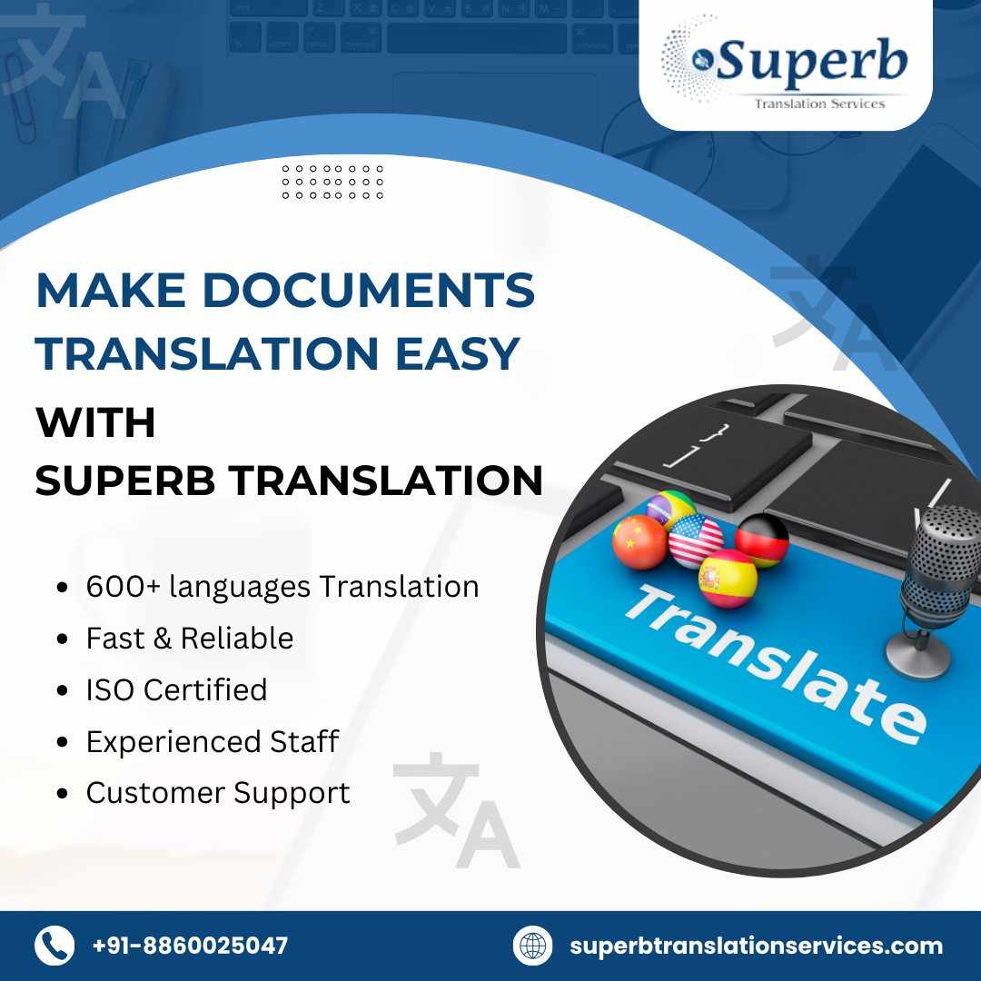Get Documents Translation Services in 600+ languages