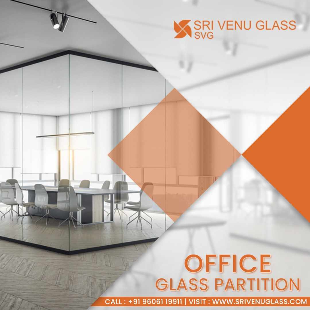 Modern Office Glass Partition for a Professional Workspace by Sri Venu Glass