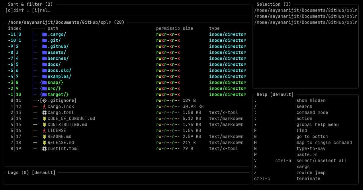 How to navigate in xplr