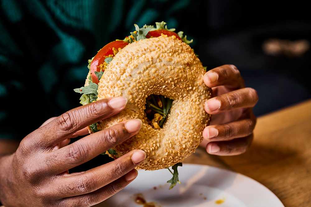 A Classic Twist: Cream Cheese in Coffee Fellows' Turkey Sandwich