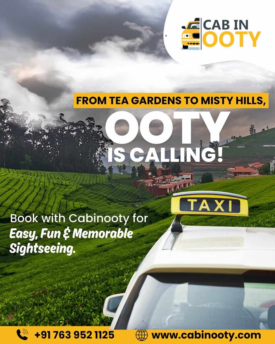 Experience the Best Ooty Taxi Service with CAB IN OOTY