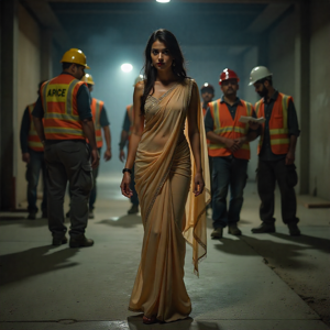 Rammed by construction workers out in open