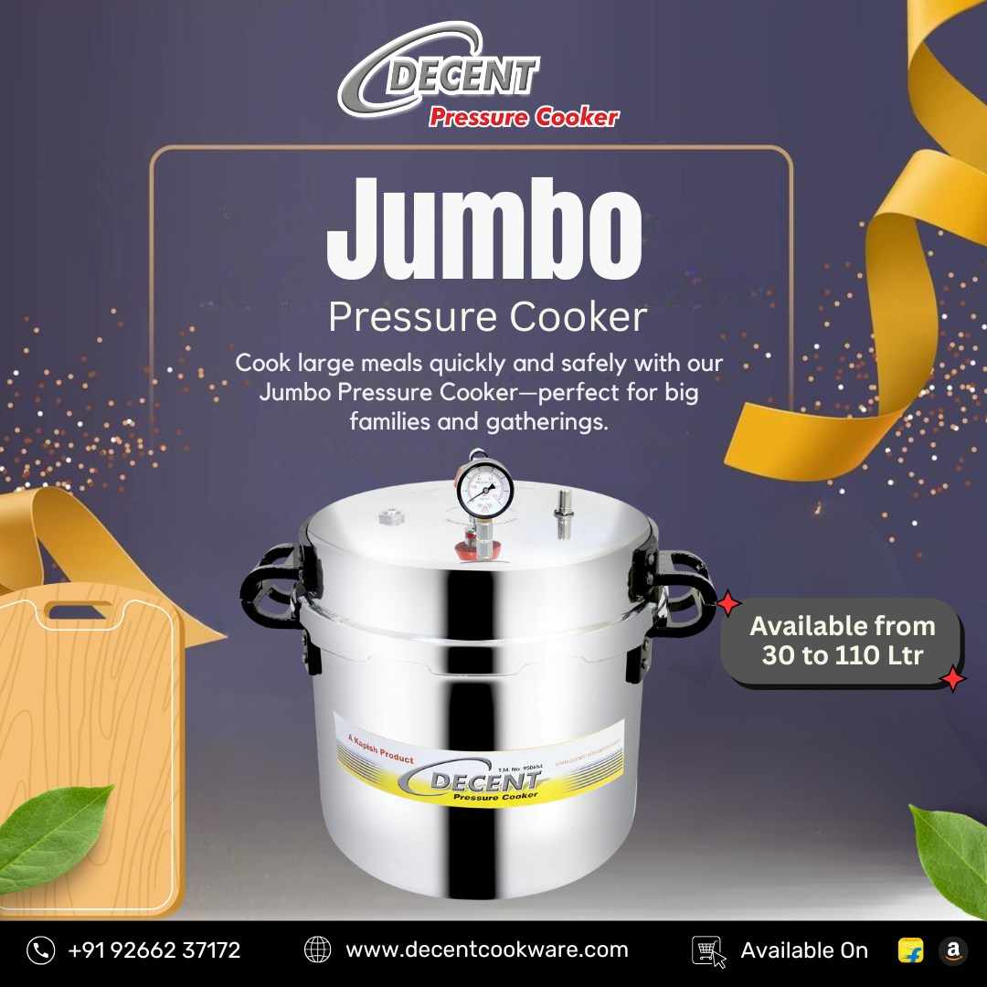 100 Ltr Pressure Cooker — The Ultimate Choice for Large-Scale Cooking by Decent Cookware