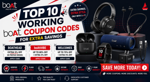 Top 10 Verified boAt Coupon Code Discounts Before Checkout