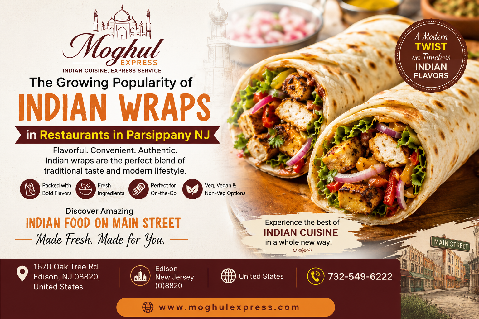 Explore the Versatility of Indian Wraps with Moghul Express