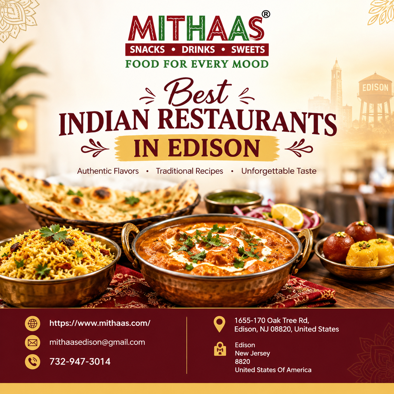 Why Mithaas Restaurant Stands Out Among Edison Indian Restaurants