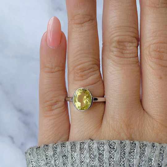 Elevate Your Style with a Dainty Lemon Quartz Ring