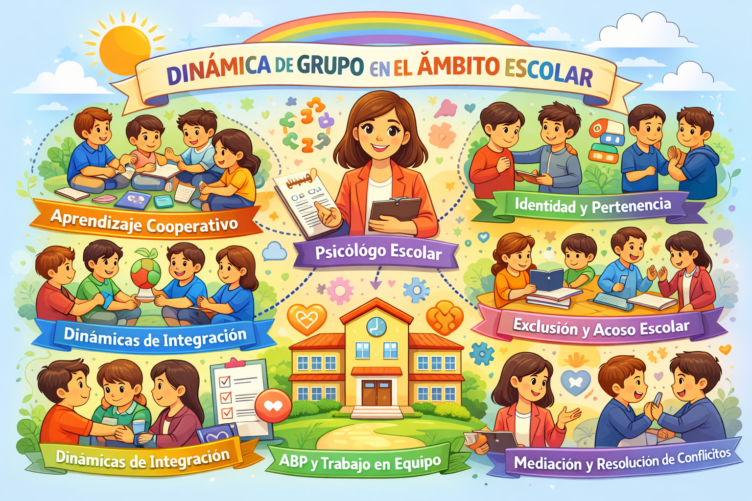 Desarrollo  y dinámica de grupo en el ámbito educativo.
