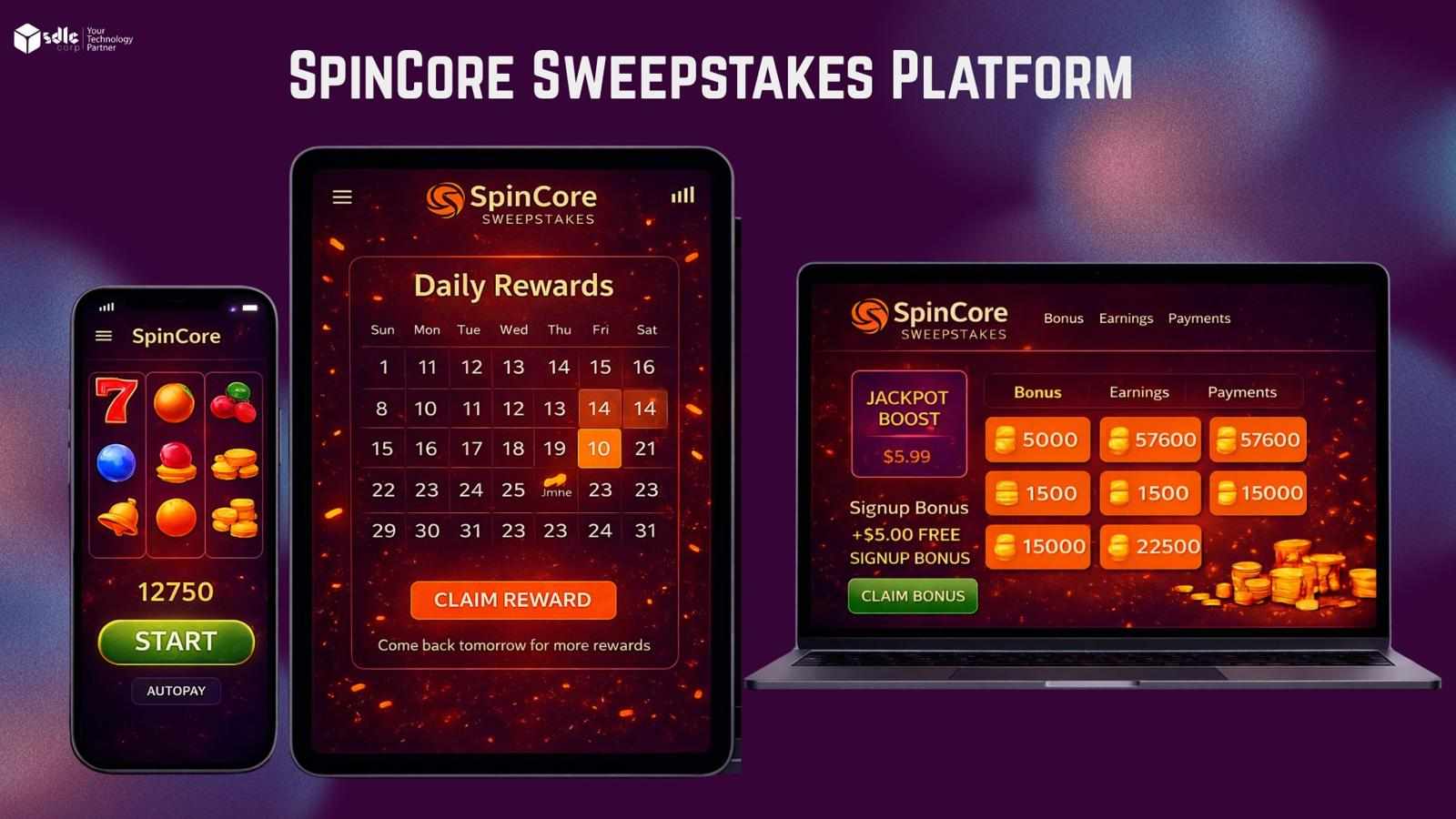 SpinCore Sweepstakes Platform