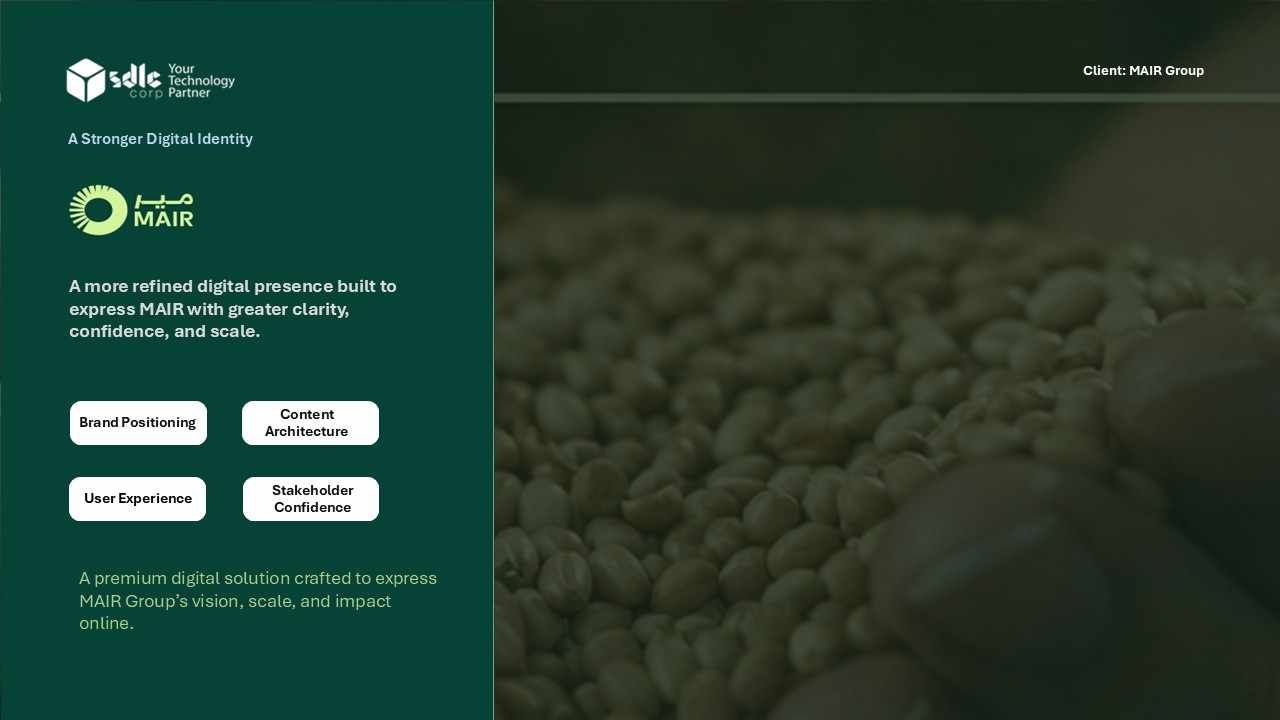 Digital Solution Portfolio for MAIR Group