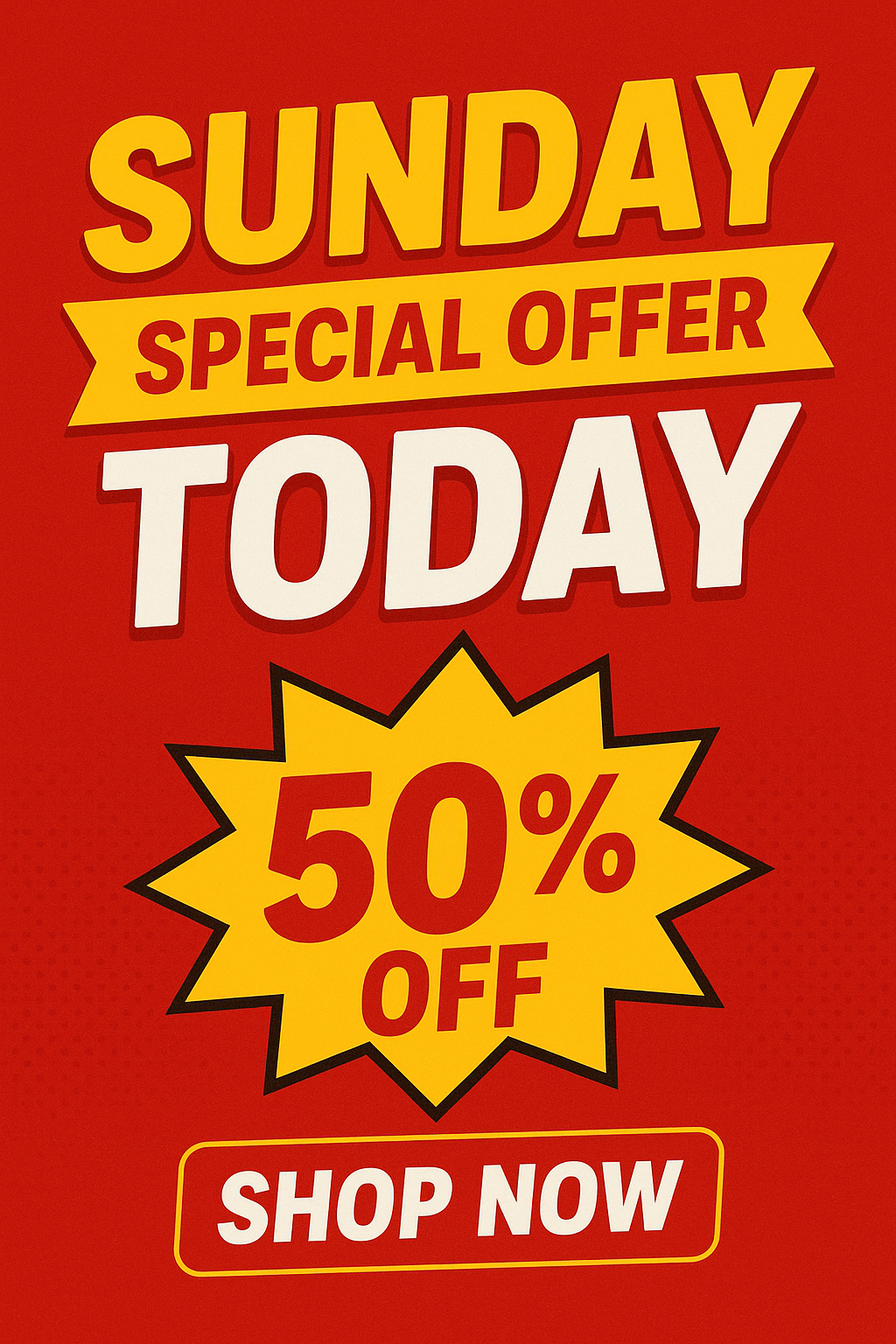 Sunday special offer 🥳 today only