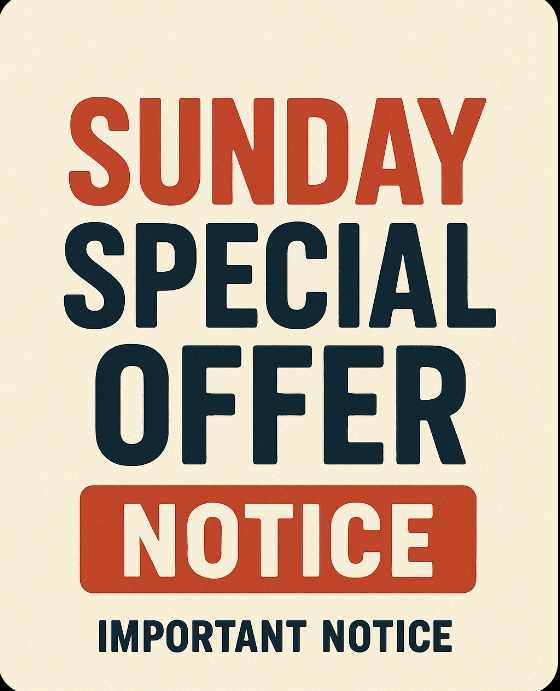 Imp notice+ sunday offer