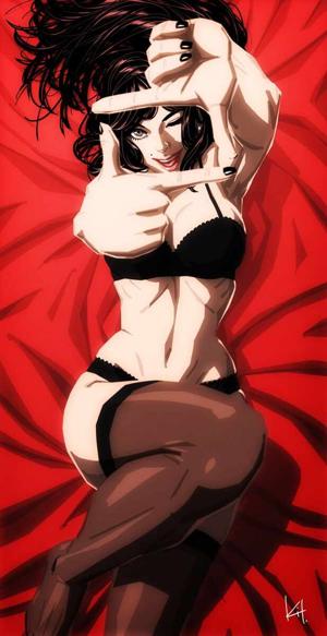 The smell of sweat, cum, and her milk.