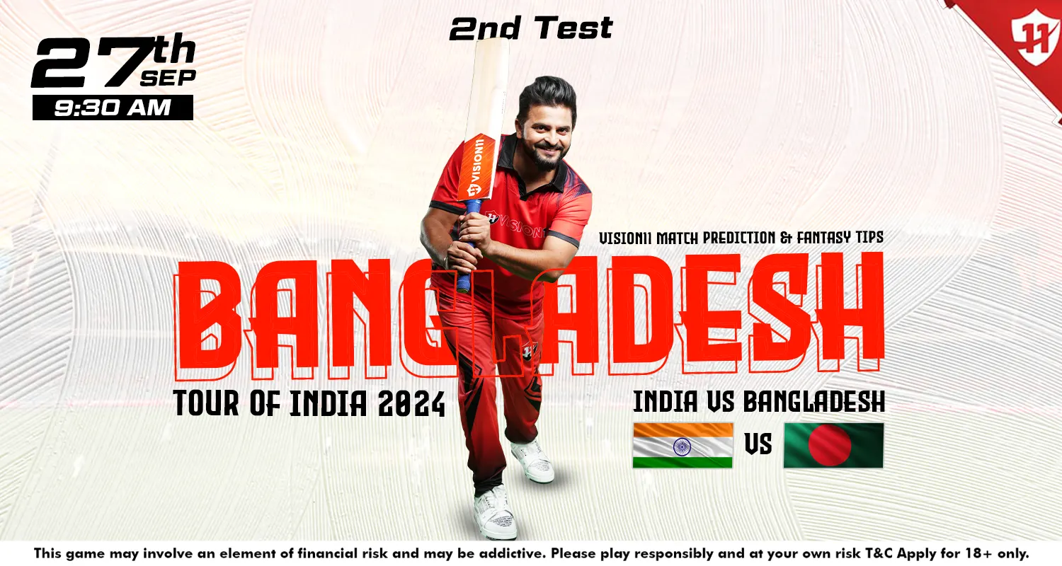 India vs Bangladesh 2nd Test Match 2024: Key Predictions & Fantasy Cricket Tips from Vision11