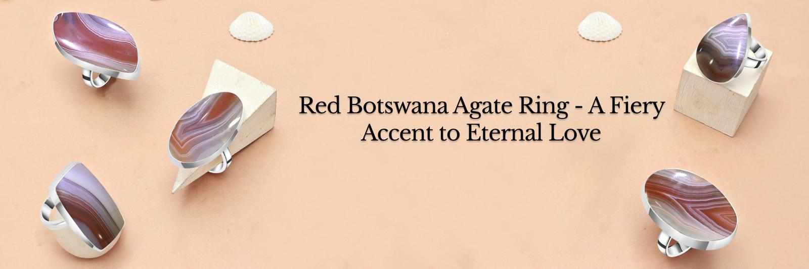 Red Botswana Agate Ring: Complements Your Wedding Band With Delightful Treasure