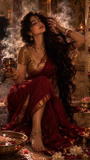 2. First Kiss - Aunty bahar koi nahi hai, aur light bhi nahi hai. Aapse door rehna ab mere bas mein nahi hai🔥