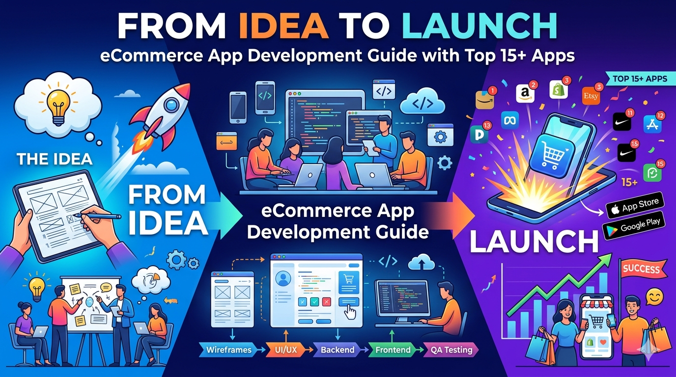 From Idea to Launch: eCommerce App Development Guide with Top 15+ Apps