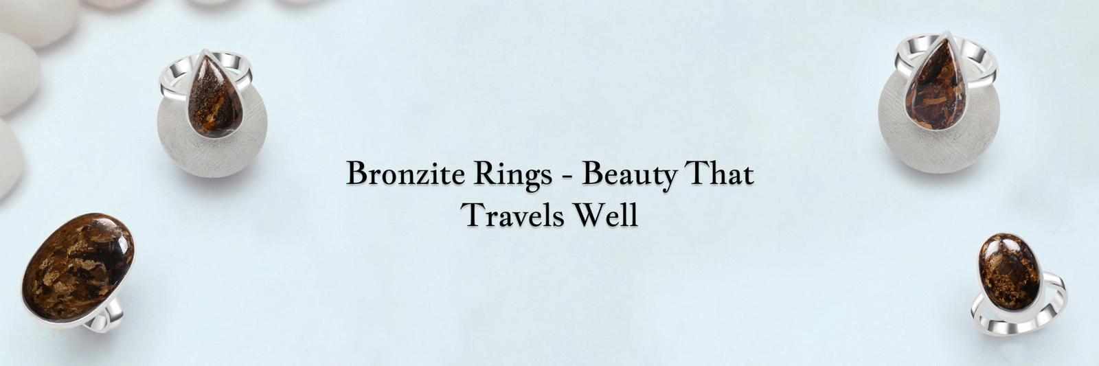 Earthly Elegance: Bronzite Statement Ring