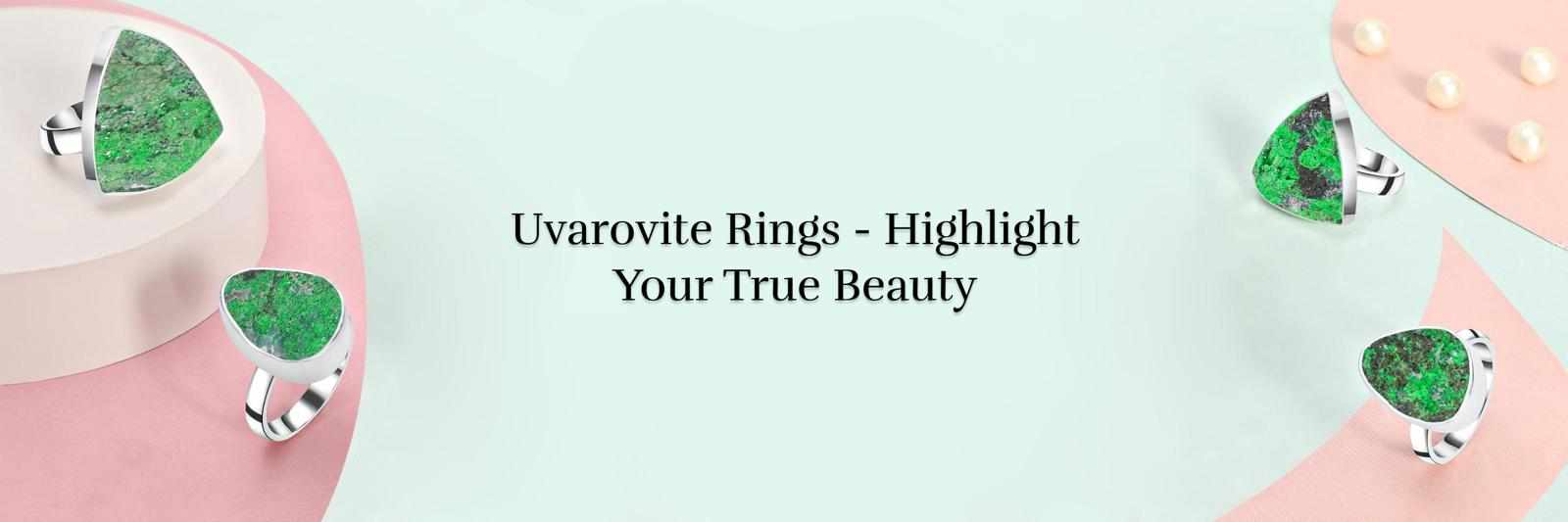 Emerald Radiance: Uvarovite Garnet Ring