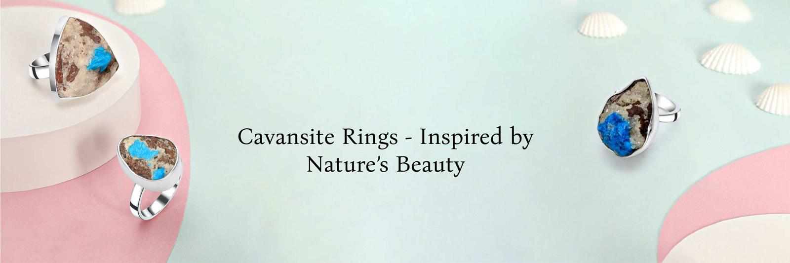 Electric Elegance: Cavansite Rings That Mesmerize
