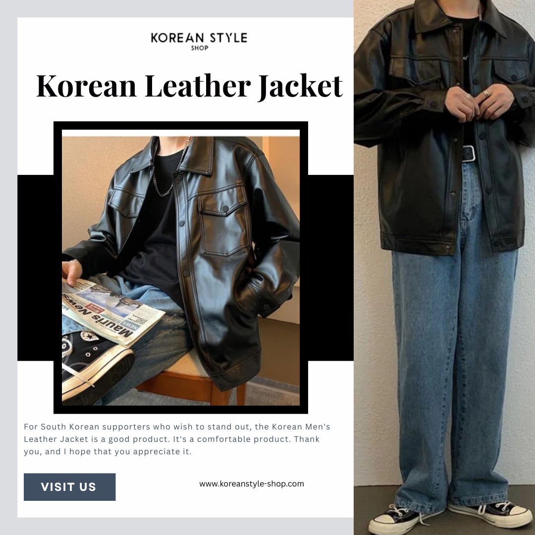 Korean Leather Jacket – Trendy Streetwear Style for Men & Women