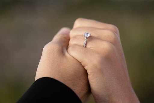 Lindsey Oval Lab-Created Diamond Tulip Engagement Ring
