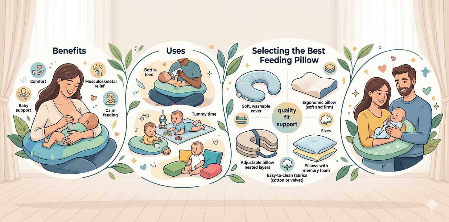 Feeding Pillow Guide: Benefits, Uses, and the Best Baby Feeding Pillow