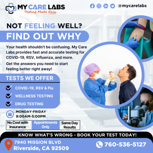 My Care Labs Testing Services