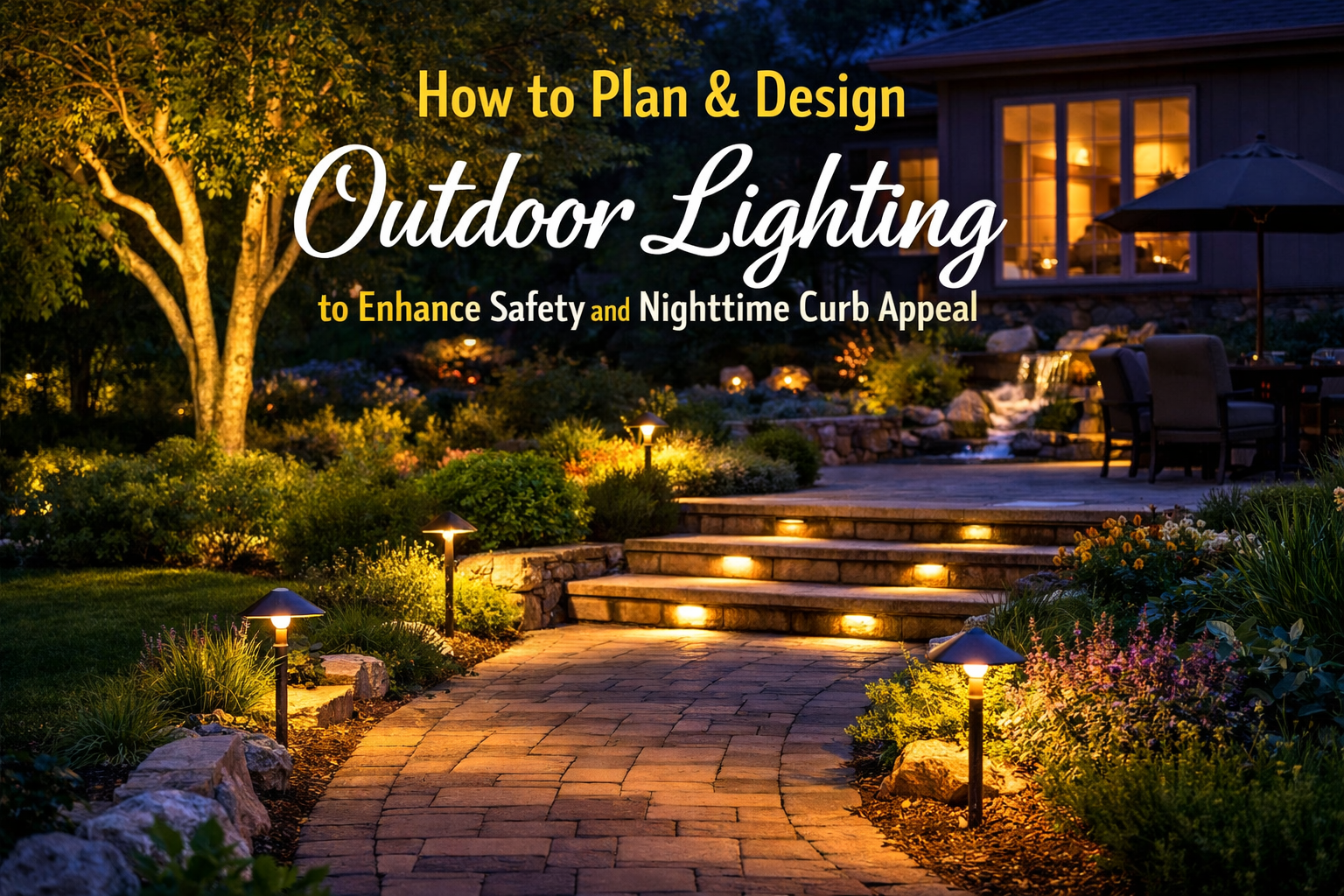 How to Plan & Design Outdoor Lighting to Enhance Safety and Nighttime Curb Appeal