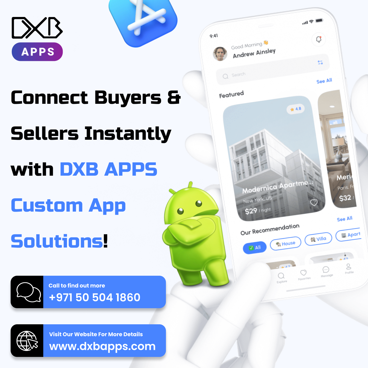 DXB APPS offers creative and advanced mobile app development Dubai services