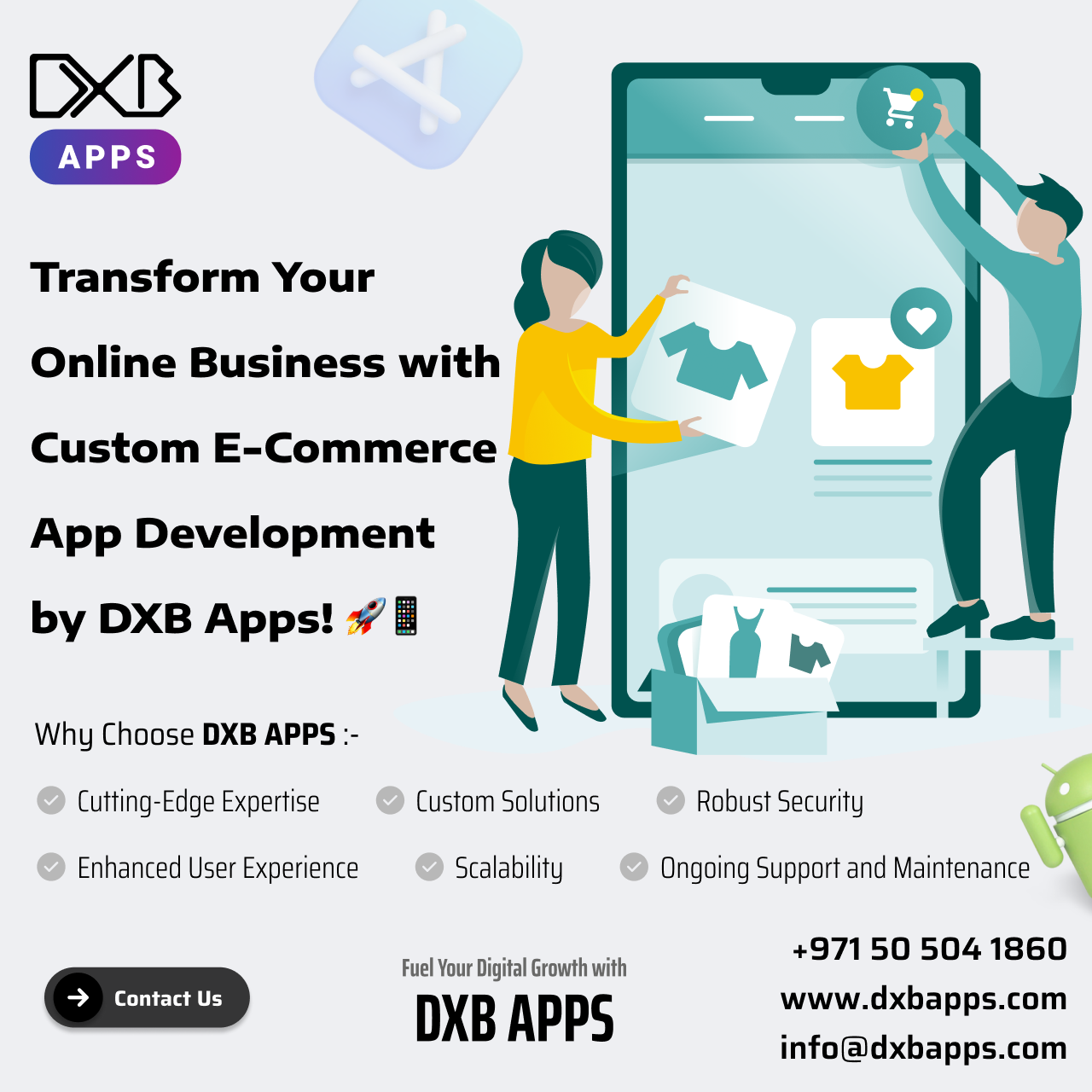 DXB APPS is the leading mobile app Development Dubai company for best apps
