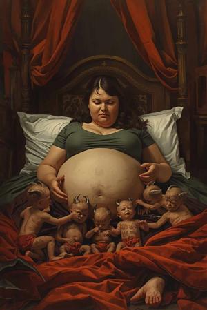 Please! baccha, fill my womb with your seeds more! I want to give birth your all babies sooner.