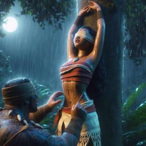 A girl is given as a bribe to the Forest Demon King Kong