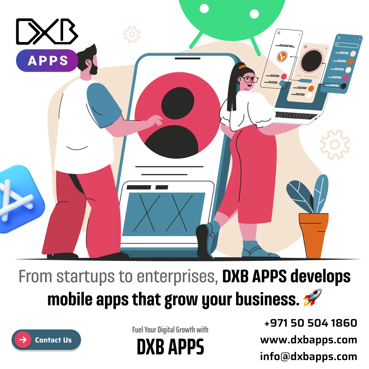 Trusted team of mobile app developers at DXB APPS for Hybrid, Native, and Web Apps