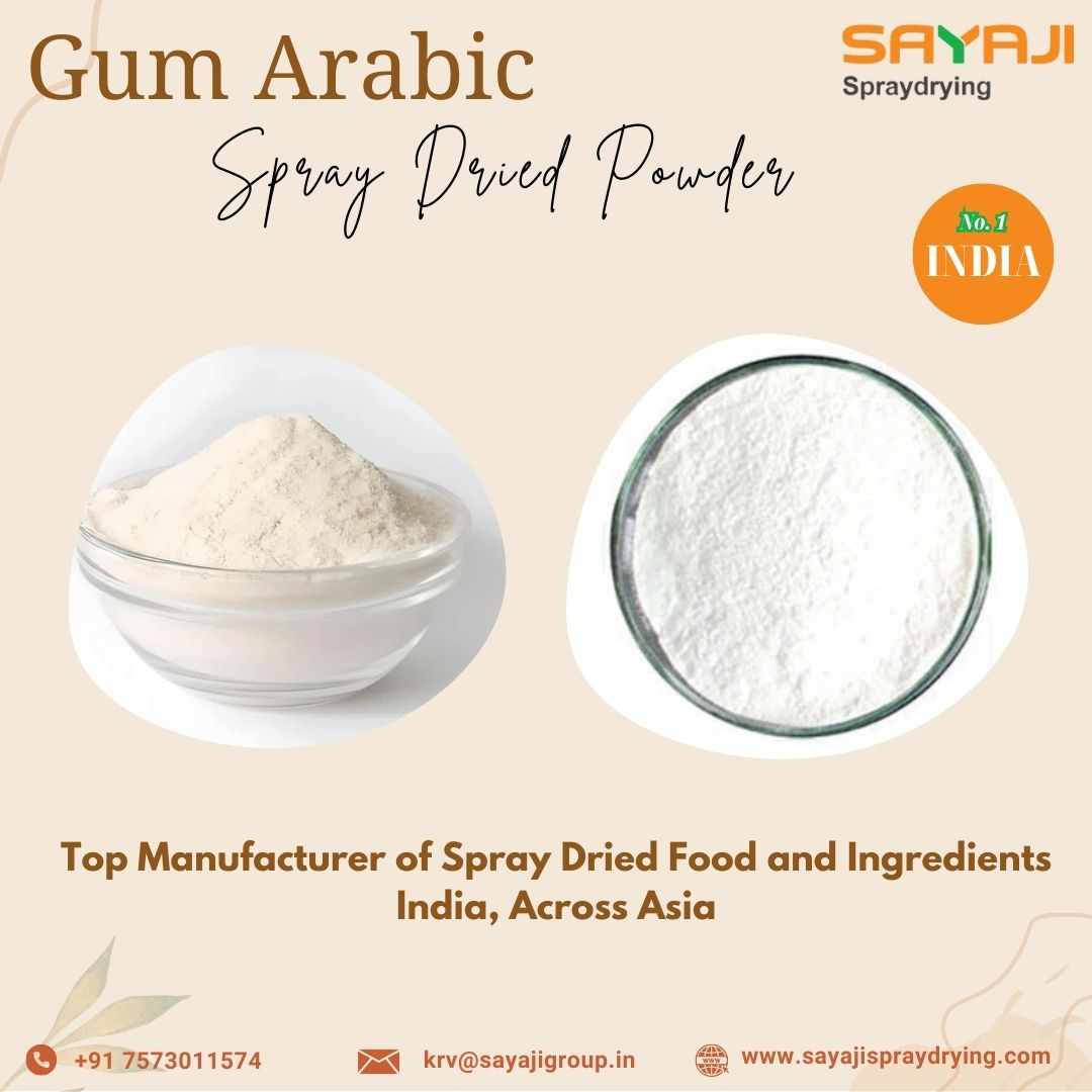 Gum Arabic Spray Dried Powder Manufacturer in India, Asia