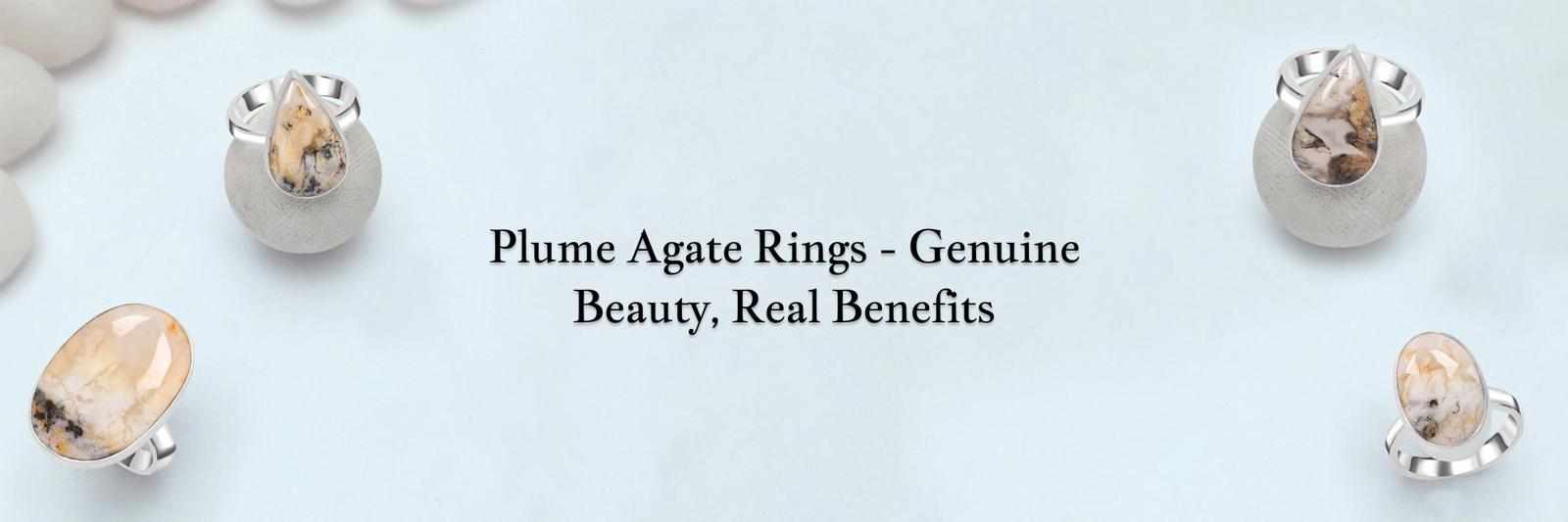 Earth’s Brushstrokes: The Beauty of Plume Agate Rings
