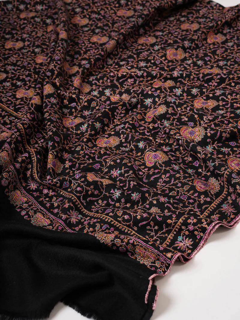 How to Style a Kashmiri Sozni Embroidered Shawl for Your Thanksgiving Dinner Outfit