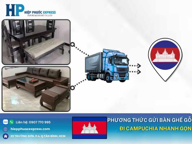 phuong thuc van chuyen ban ghe go qua campuchia