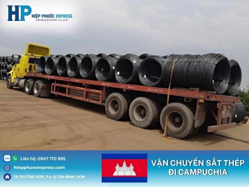 Giải pháp vận tải sắt thép sang Campuchia chuyên nghiệp