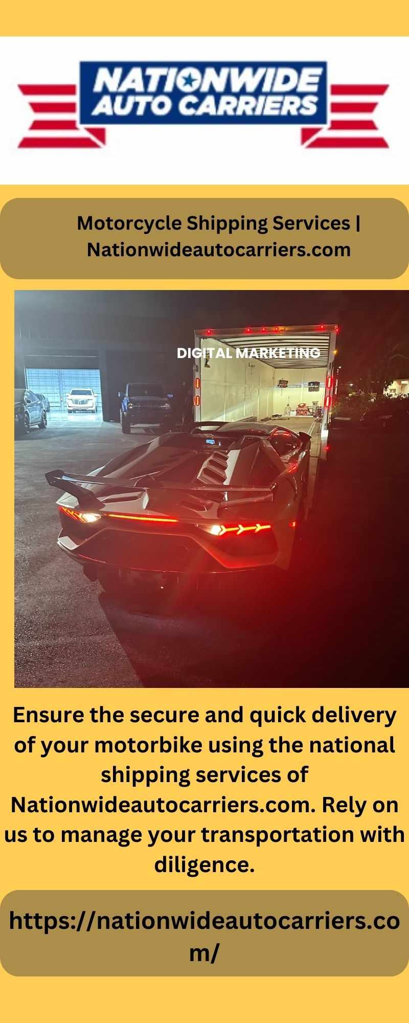 Motorcycle Shipping Services | Nationwideautocarriers.com