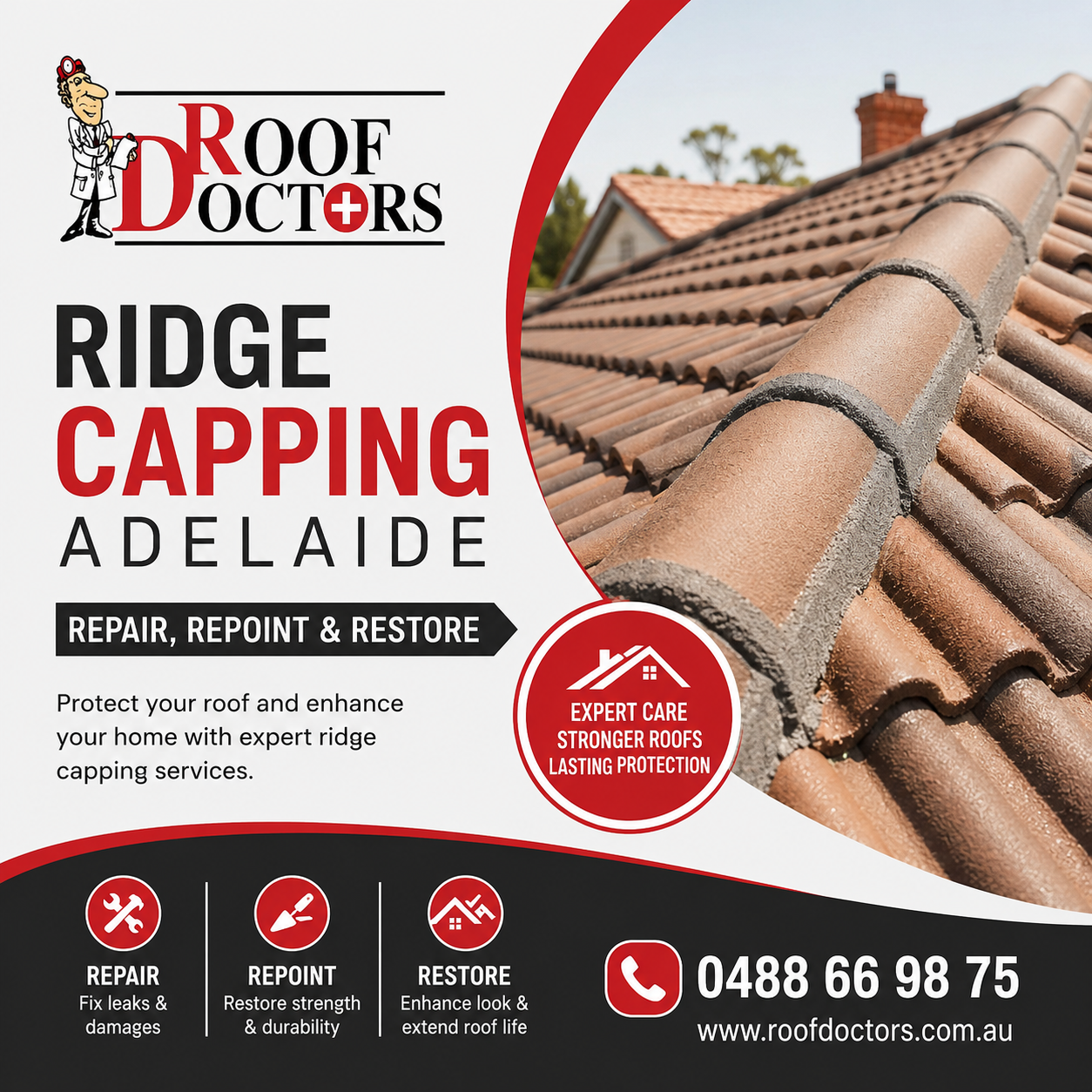 Ridge Capping Adelaide: Repair, Repoint & Restore