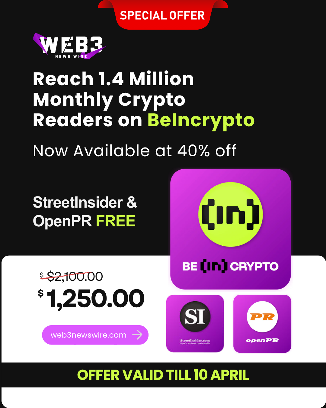Get Featured on BeInCrypto + Free PR Distribution