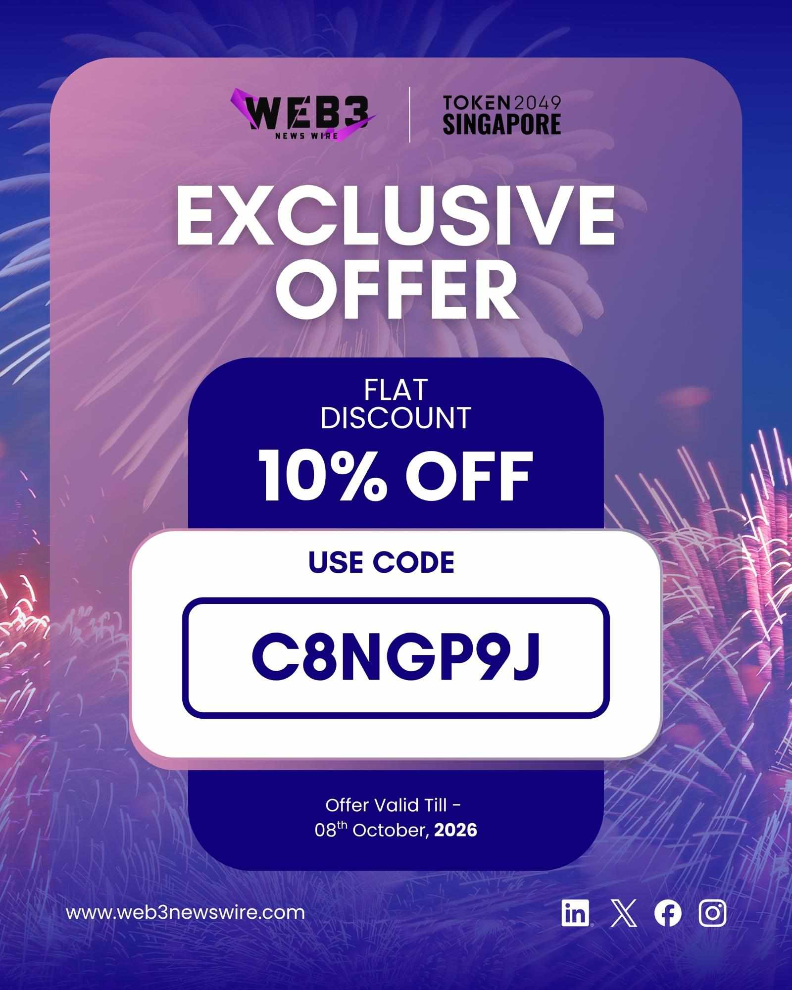 TOKEN2049 Singapore promo Code & discount Coupon Code- 10% off- web3newswire